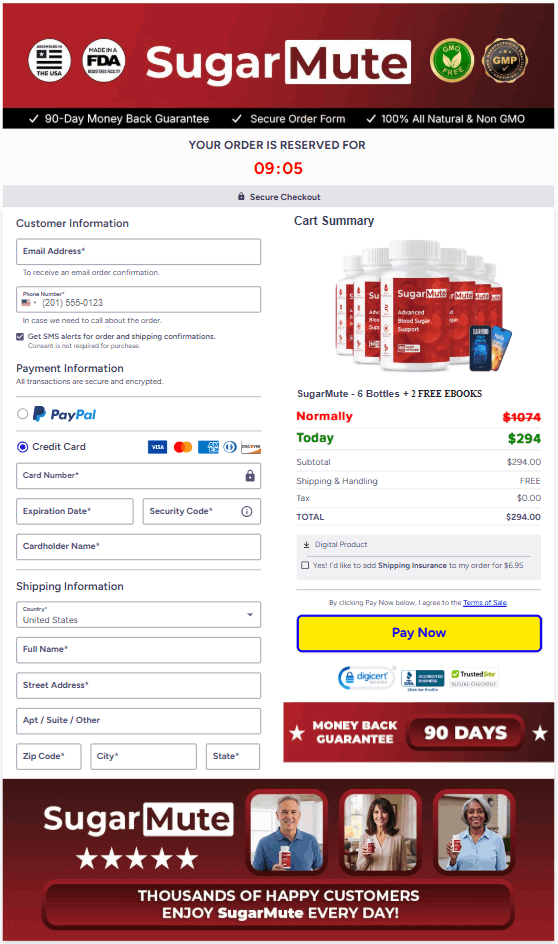 SugarMute-checkout-page